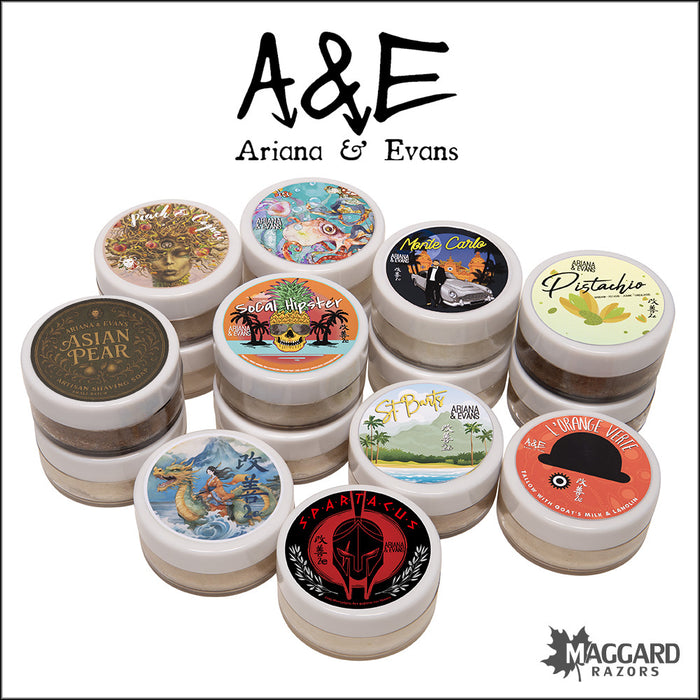 Ariana and Evans Artisan Shaving Soap Samples