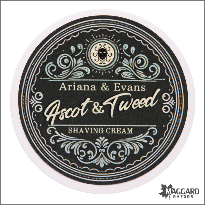 Ariana and Evans Ascot and Tweed Artisan Shaving Cream, 5.3oz