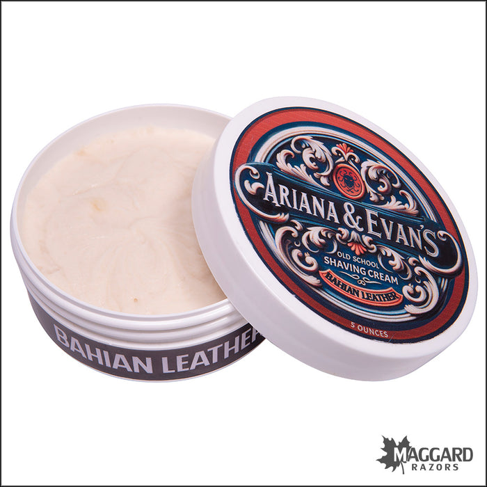 Ariana and Evans Bahian Leather Artisan Shaving Cream, 5.3oz