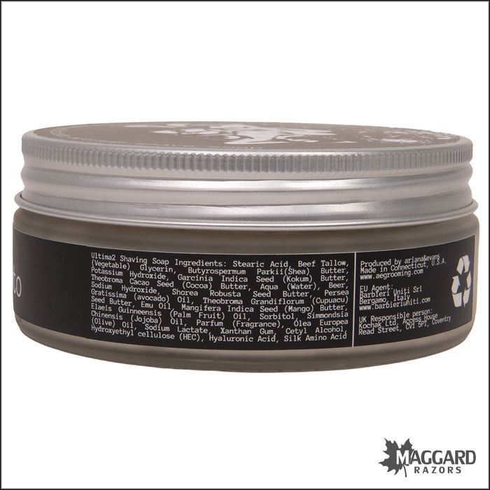 Ariana and Evans Barbiere Sofisticato Artisan Shaving Soap, 5oz - Ultima 2 Base
