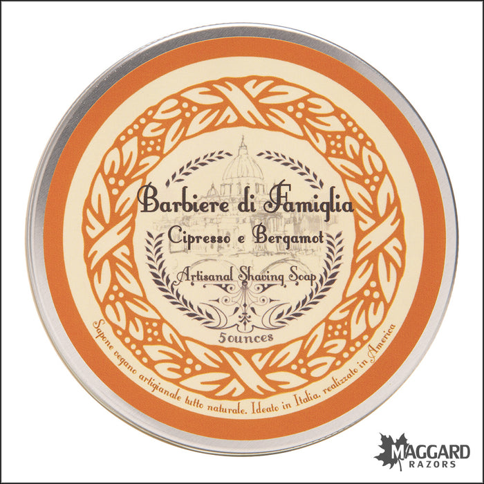 Ariana and Evans Barbiere di Famiglia Cipresso e Bergamot Shaving Soap, 4oz - VR2 Vegan Base