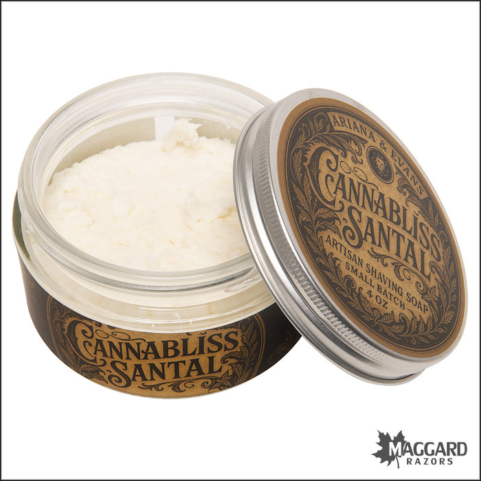 Ariana and Evans Cannabliss Santal Artisan Shaving Soap, 4oz - Ultima 2 Base