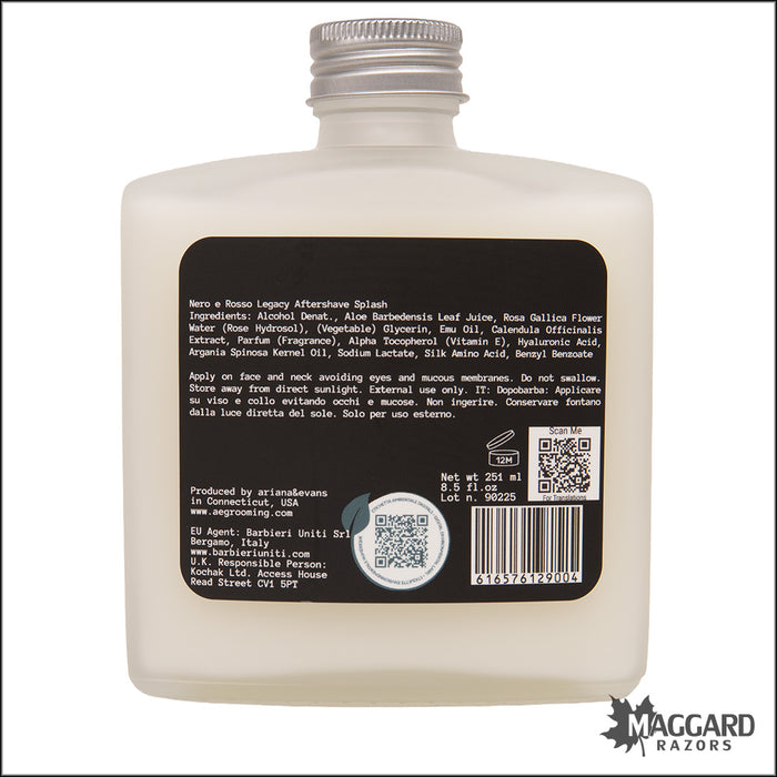 Ariana and Evans Daniele Maullu Nero e Rosso Aftershave Splash, 8.5oz