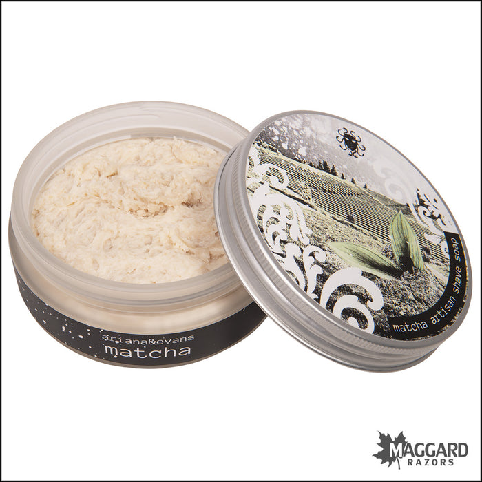 Ariana and Evans Matcha Artisan Shaving Soap, 5oz - Ultima 2 Base