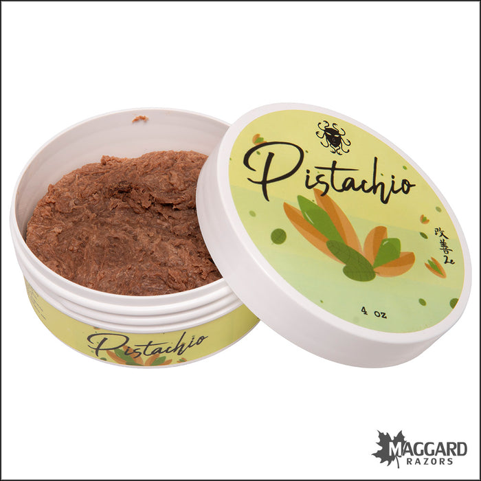 Ariana and Evans Pistachio Artisan Shaving Soap, 4oz - Kaizen 2e Base