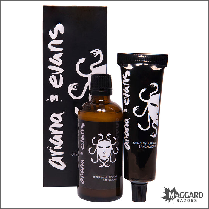 Ariana and Evans Sandalwood Shaving Cream and Aftershave Splash Set