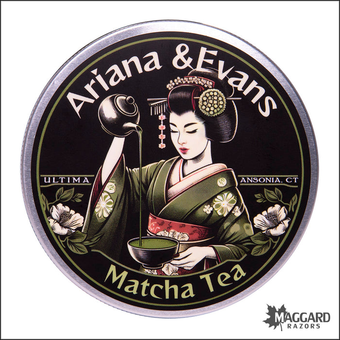 Ariana and Evans Matcha Tea Ultima Artisan Shaving Soap, 4oz