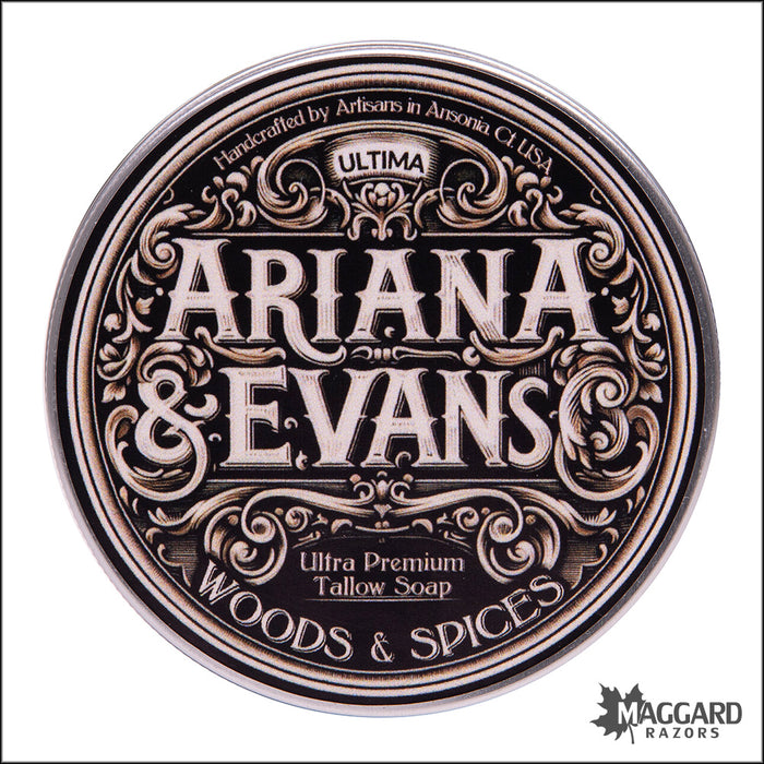 Ariana and Evans Woods and Spices Ultima Shaving Soap, 4oz