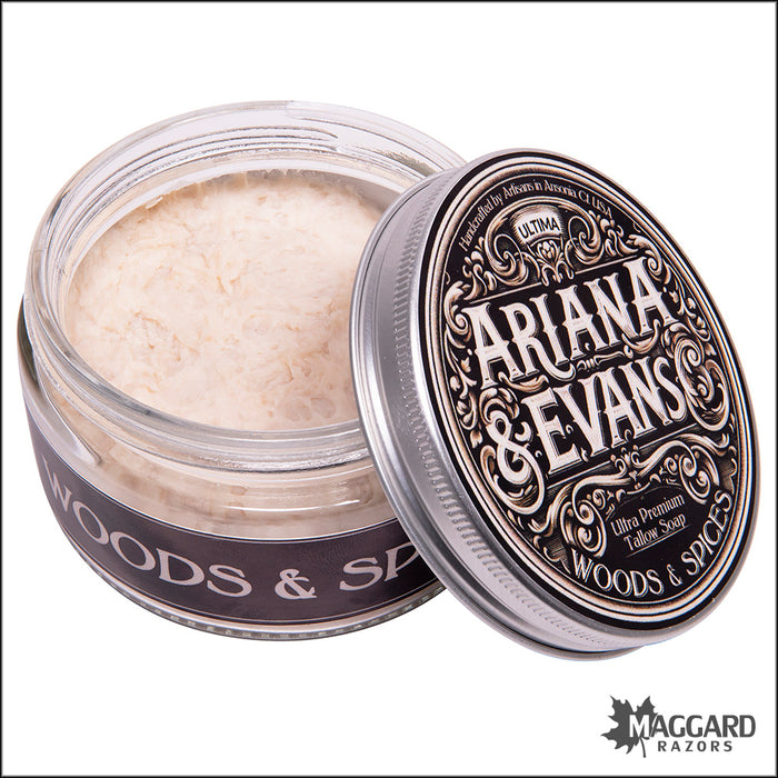 Ariana and Evans Woods and Spices Ultima Shaving Soap, 4oz
