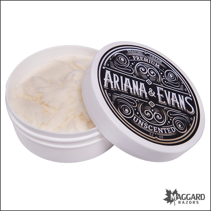 Ariana and Evans Unscented Artisan Shaving Cream, 5.3oz