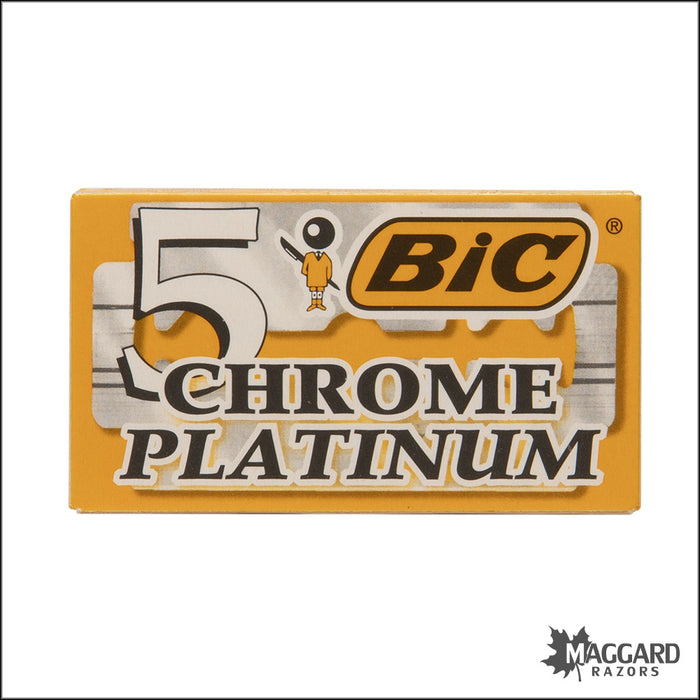 Bic Chrome Platinum Double Edge Razor Blades, 5 Blades