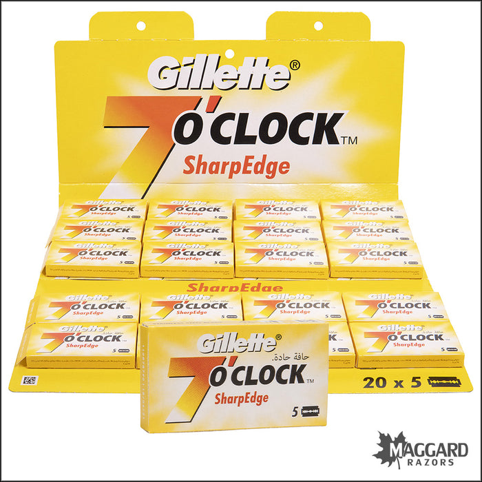 Gillette 7 O'Clock SharpEdge Double Edge Safety Razor Blades