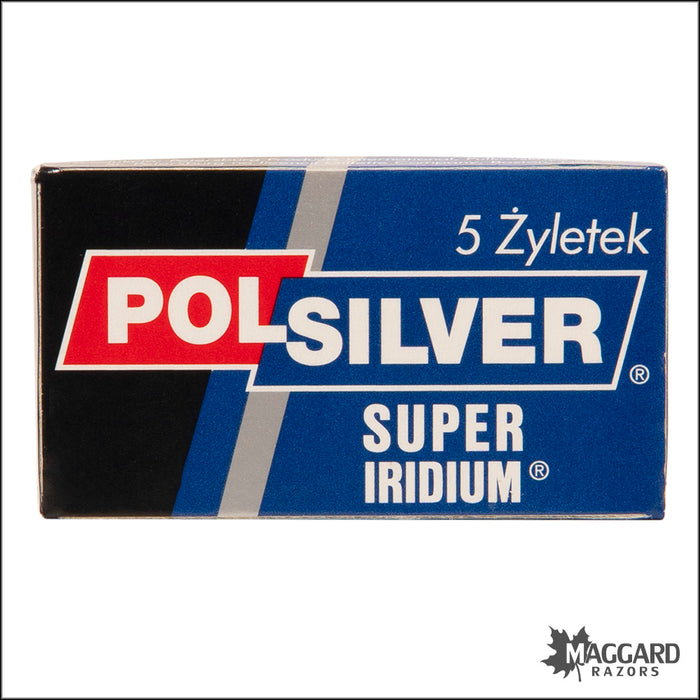 Polsilver Super Iridium Double Edge Razor Blades, 5 blades