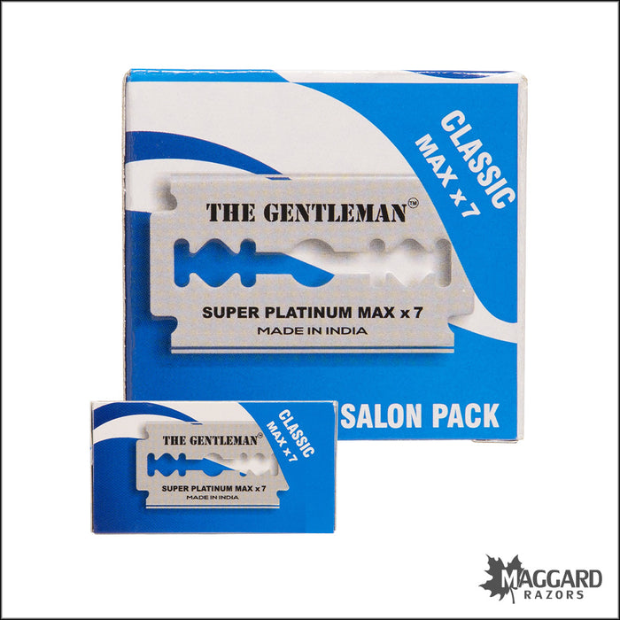 The Gentleman Super Platinum Stainless Steel Double Edge Safety Razor Blades