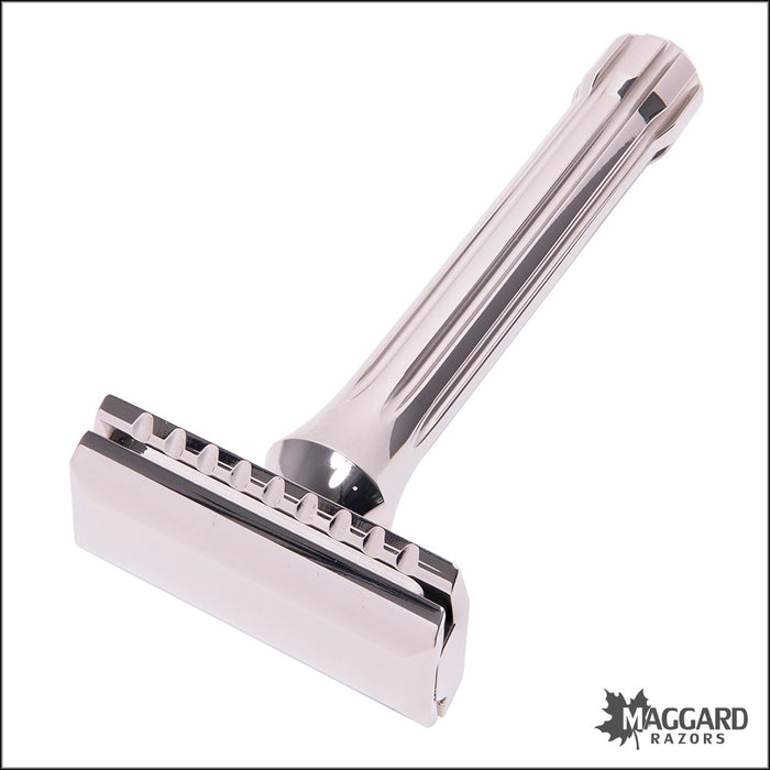 Blackland Razors Blackbird Stainless Steel Closed Comb DE Safety Razor with 85mm Handle, Polished Finish