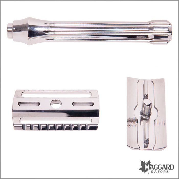Blackland Razors Blackbird Stainless Steel Closed Comb DE Safety Razor with 85mm Handle, Polished Finish