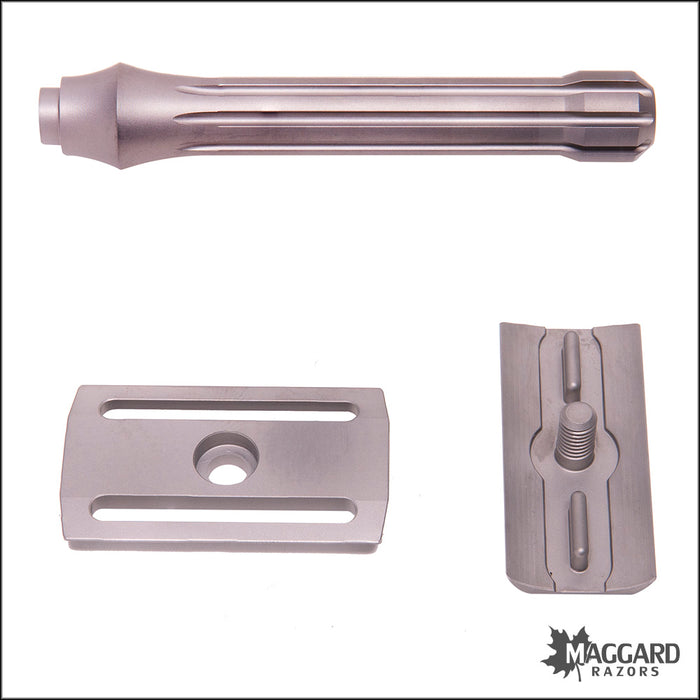 Blackland Razors Blackbird Titanium Closed Comb DE Safety Razor with 85mm Handle, Satin Finish