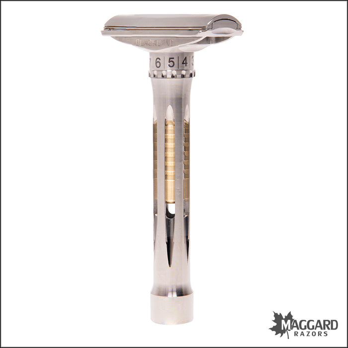 Blackland Razors Osprey Titanium Closed Comb DE Safety Razor with 85mm Handle, Machined Finish