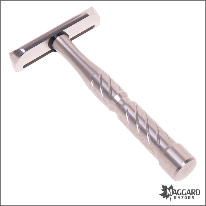 Blackland Razors Vector Stainless Steel Closed Comb Single Edge Safety Razor with 92mm Handle, Machined Finish