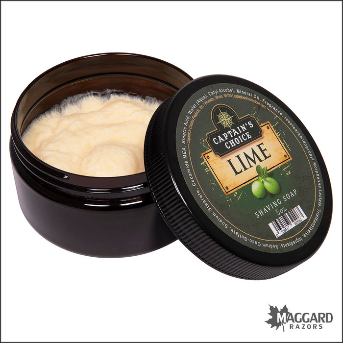 Captain's Choice Lime Artisan Shaving Soap, 5oz