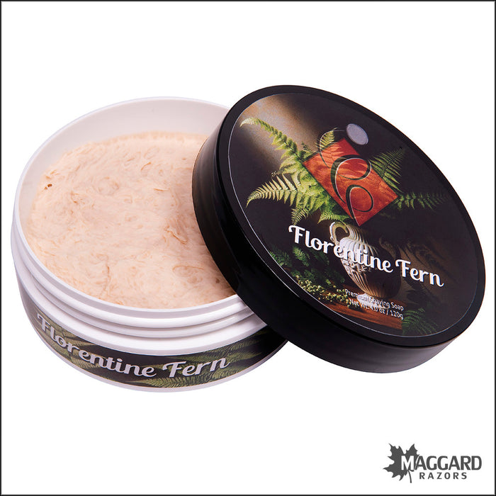 Catie's Bubbles Florentine Fern Premium Shaving Soap, 4oz