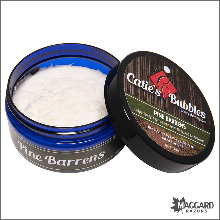 Catie's Bubbles Pine Barrens Luxury Shaving Soap, 4oz