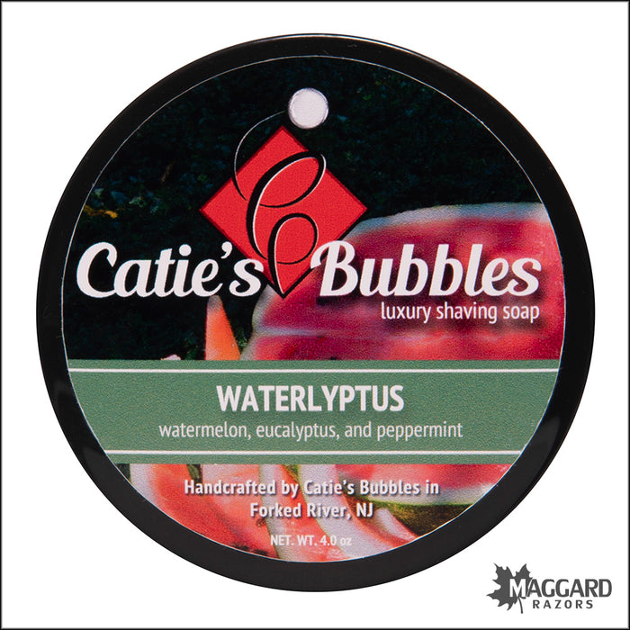 Catie's Bubbles Waterlyptus Luxury Shaving Soap, 4oz