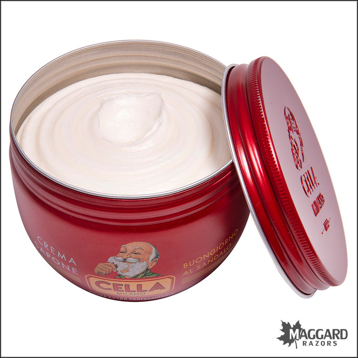Cella Milano Crema Sapone Buongiorno al Sandalo Shave Soap, 10oz