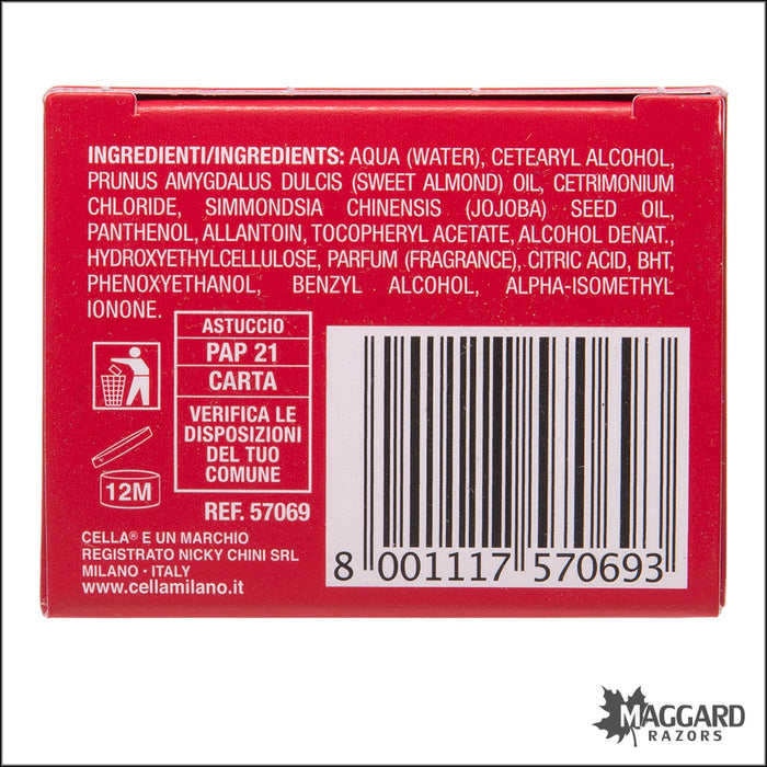Cella Milano Rapid Shaving Cream, 150ml Tube