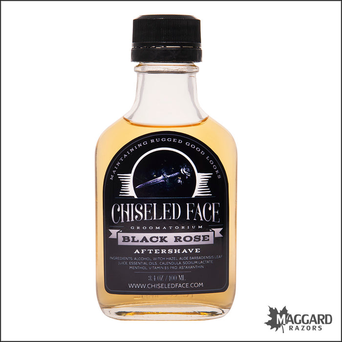 Chiseled Face Black Rose Aftershave Splash, 100ml