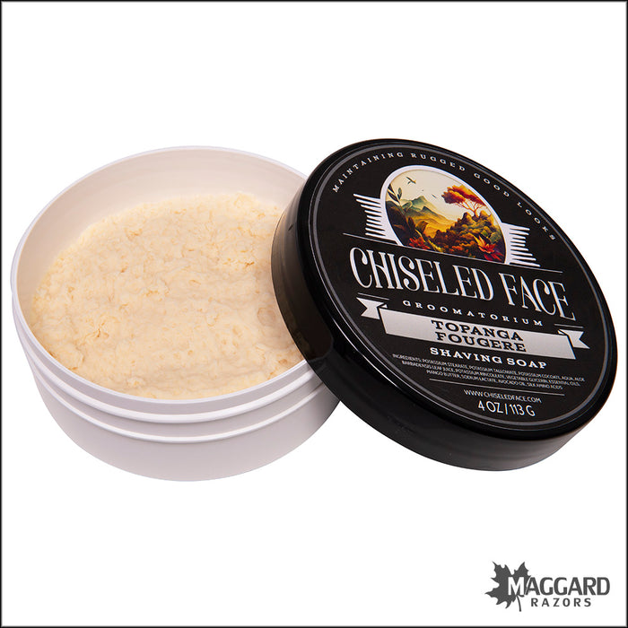 Chiseled Face Topanga Fougère Tallow Shaving Soap, 4oz