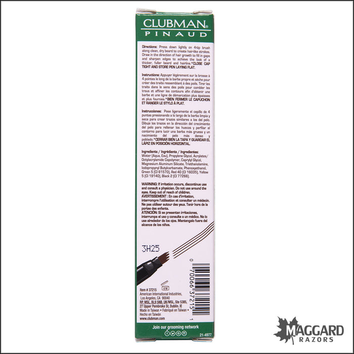 Clubman Pinaud Beard Filler Pen 1.2g - Brown