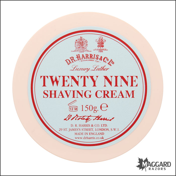 D.R. Harris Twenty Nine Shaving Cream in Bowl, 150g