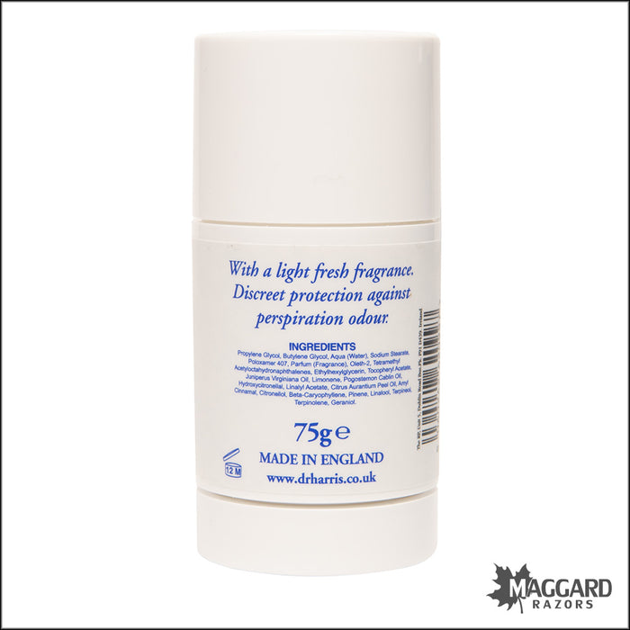D.R. Harris Windsor Stick Deodorant, 75g - Alcohol Free