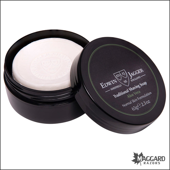 Edwin Jagger Aloe Vera Shave Soap Travel Tub, 65g