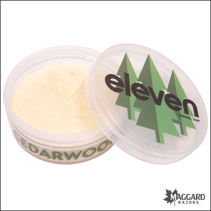 Eleven Shaving Cedar, Vetiver, and Sweetgrass Artisan Shaving Soap with Tallow, 4oz - Julien Base