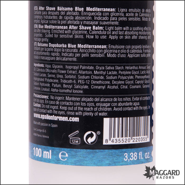 Epsilon 01 Blue Mediterranean Aftershave Balm, 100ml