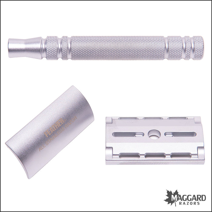 Feather AS-D2 All Stainless Double Edge Safety Razor in Gift Box
