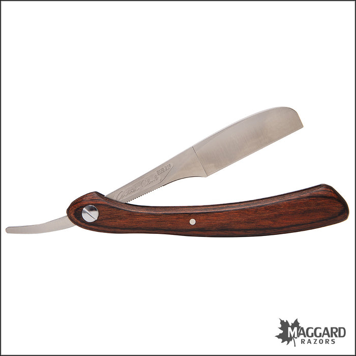 Feather Artist Club DX Folding Straight Razor Shavette, Wood Handle