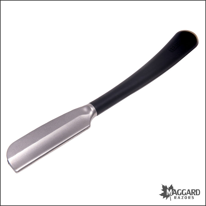 Feather Artist Club SS Kamisori Fixed Straight Razor Shavette, Black Handle