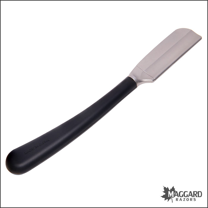 Feather Artist Club SS Kamisori Fixed Straight Razor Shavette, Black Handle