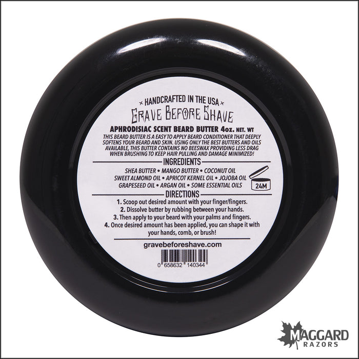 Grave Before Shave Aphrodisiac Blend Beard Butter, 4oz
