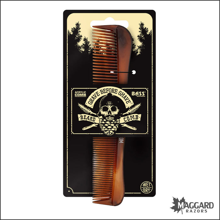 Grave Before Shave Beard Comb with Fine and Wide Teeth