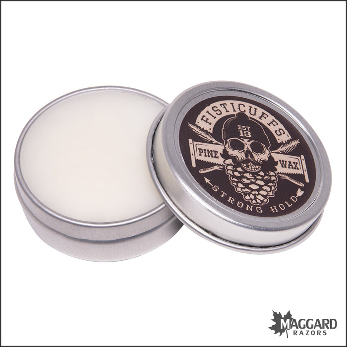 Fisticuffs Mustache Wax Strong Hold, 1oz Tin - Pine Scent