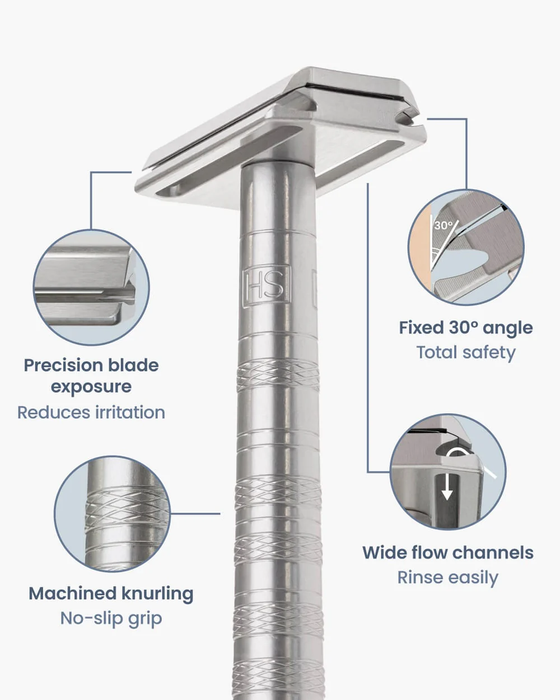 Henson Shaving AL13-M Tan Machined Aluminum DE Safety Razor, Medium