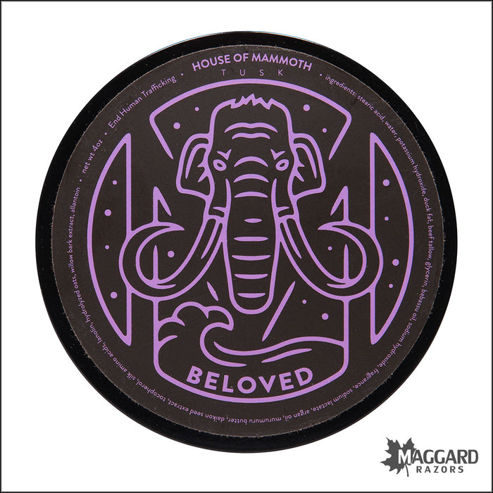 House of Mammoth Beloved Artisan Shaving Soap, 4oz
