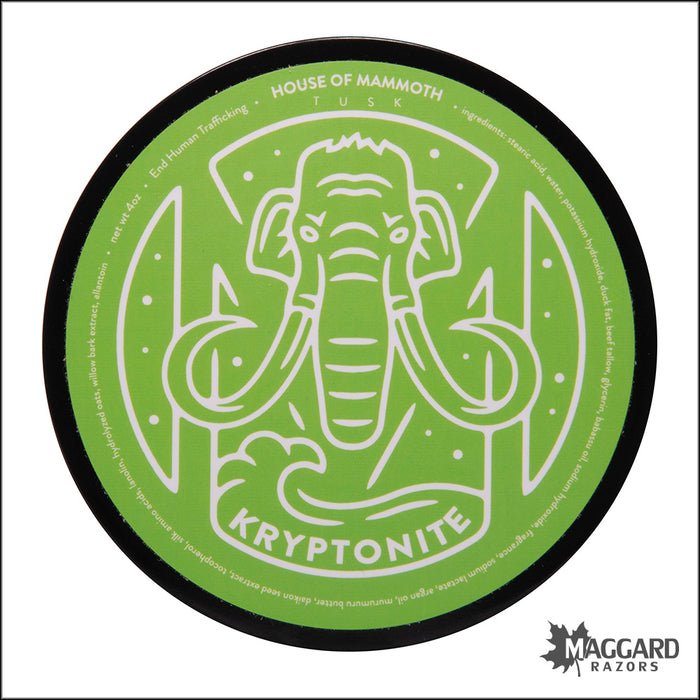 House of Mammoth Kryptonite Artisan Shaving Soap, 4oz