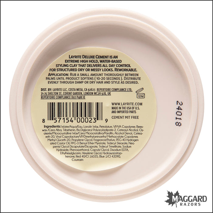 Layrite Cement Hair Clay, 4.25oz