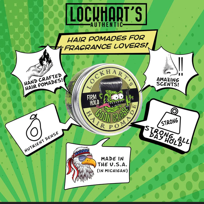 Lockhart's Goon Grease Oil Based Hair Pomade, 3.4oz - Firm Hold