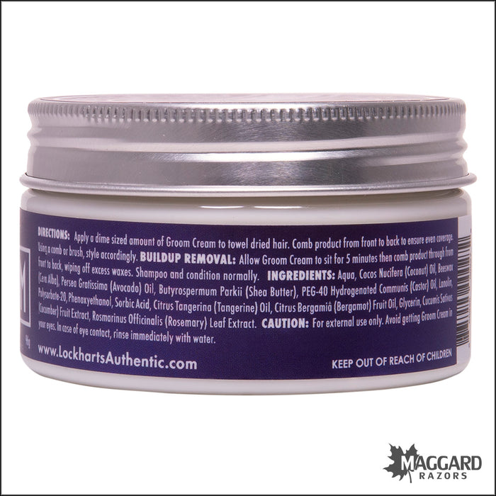 Lockhart's Professional Groom Cream, Artisan Made 3.4oz - Light Hold